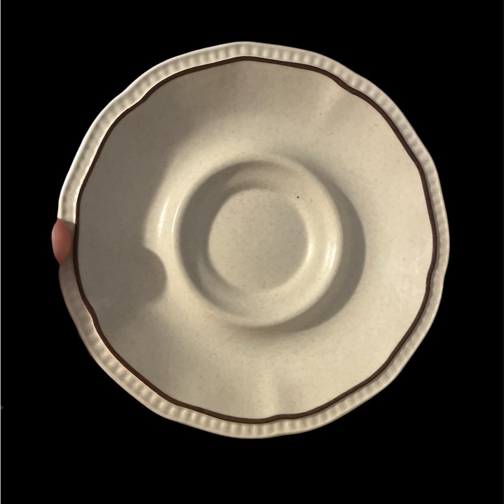 VINTAGE ENGLAND KENSINGTON STAFFORDSHIRE IRONSTONE Canterbury Saucer set of 4